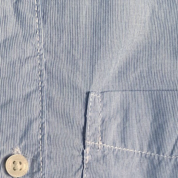 SOLD: H&M Pinstripe L/S Button Down Shirt 7-8y - Picture 5 of 5